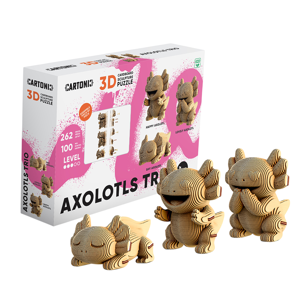 Картонний конструктор «Cartonic 3D Puzzle AXOLOTLS TRIO» Картонний конструктор «Cartonic 3D Puzzle AXOLOTLS TRIO»