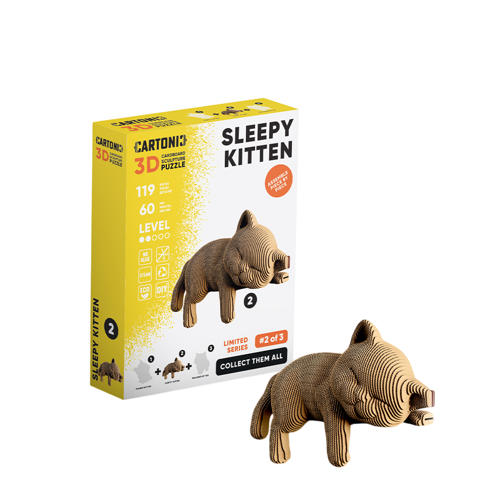 Картонний конструктор «Cartonic 3D Puzzle SLEEPY KITTEN» Картонний конструктор «Cartonic 3D Puzzle SLEEPY KITTEN»