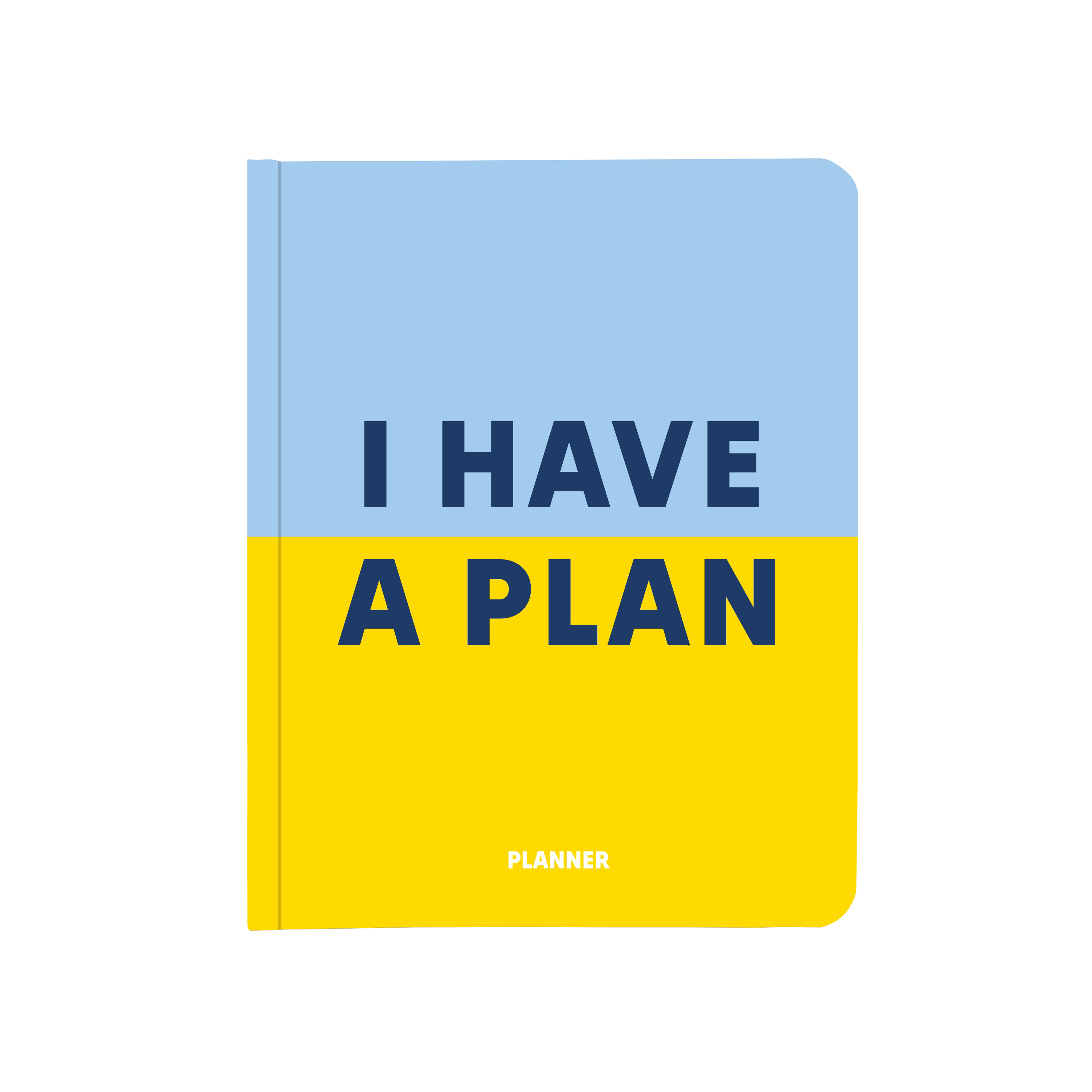 Блокнот для планування "I HAVE A PLAN" блакитно-жовтий Блокнот для планування "I HAVE A PLAN" блакитно-жовтий