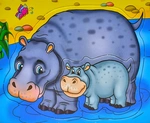 Настольная игра Киевская Фабрика Игрушек Мои первые игры. Мамы и малыши. животные Африки. Изображение №2
