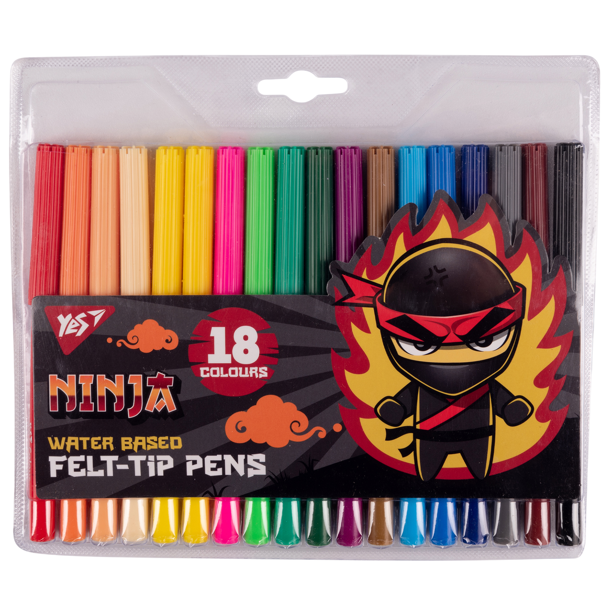 Фломастери Yes 18 кольорів Ninja Фломастери Yes 18 кольорів Ninja