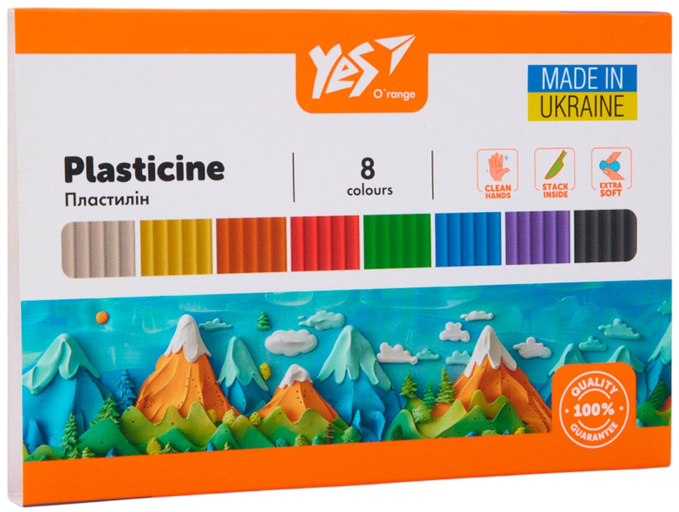 Пластилин Yes 8 цветов Orange Line Пластилин Yes 8 цветов Orange Line