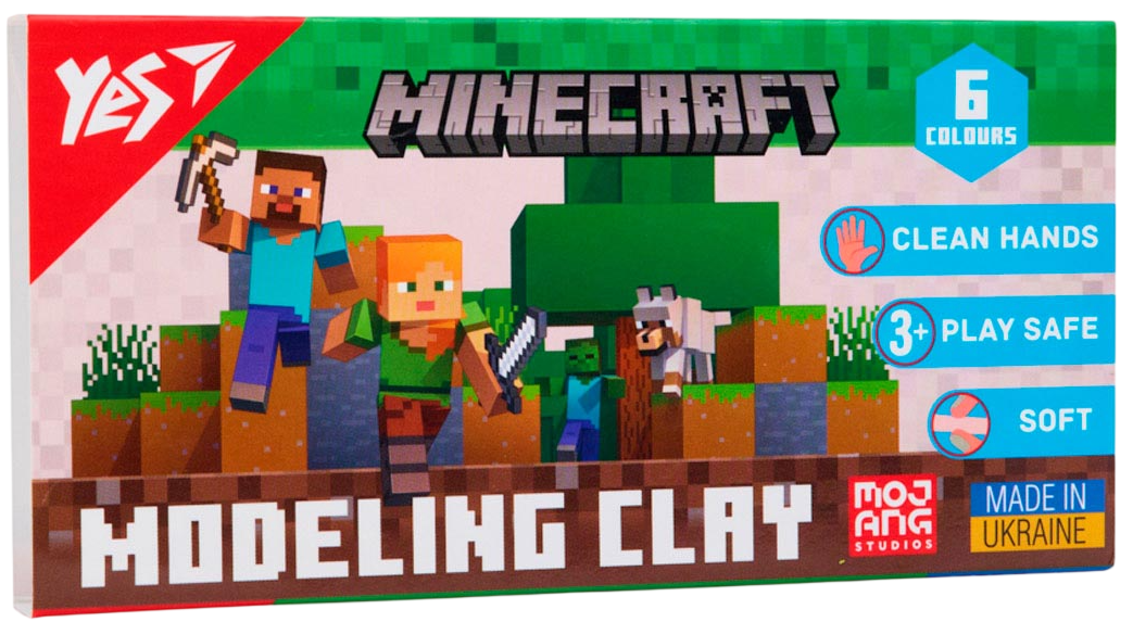 Пластилин Yes 6 цветов Minecraft Пластилин Yes 6 цветов Minecraft