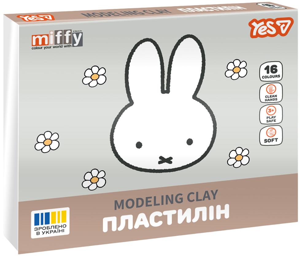 Пластилін Yes 16 кольорів Miffy Пластилін Yes 16 кольорів Miffy
