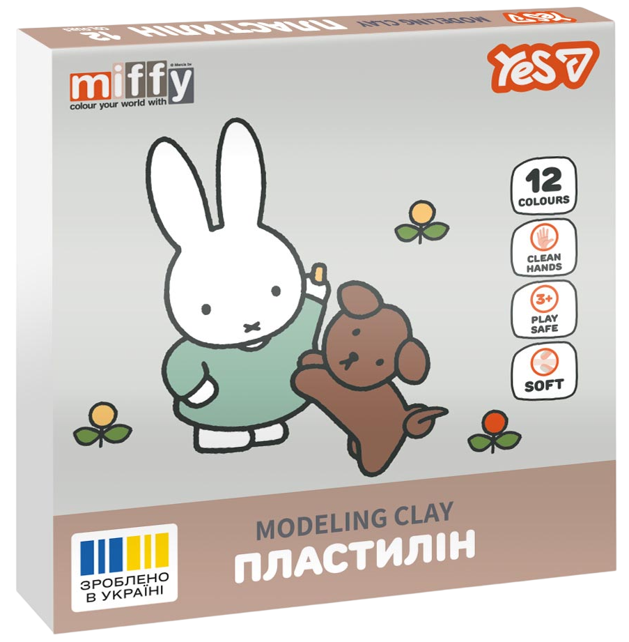 Пластилін Yes 12 кольорів Miffy Пластилін Yes 12 кольорів Miffy