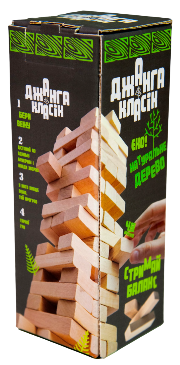 Настольная игра «Дженга классик эко 48 брусков» Настольная игра «Дженга классик эко 48 брусков»