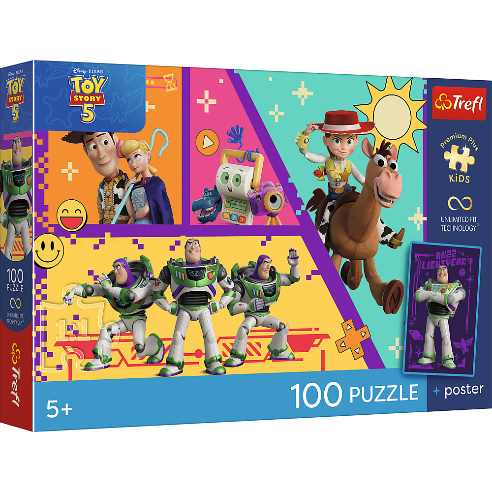 Пазл Trefl Toy Story 5 Іграшки в дії 100 елементів Пазл Trefl Toy Story 5 Іграшки в дії 100 елементів