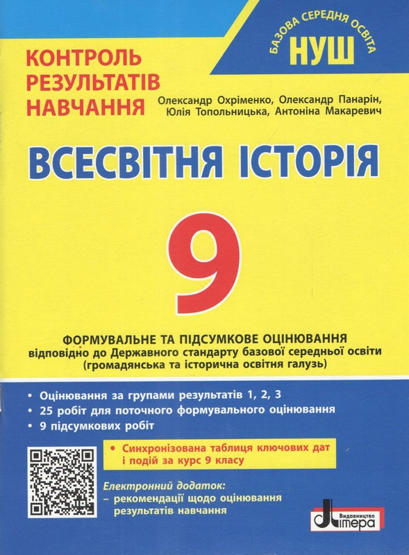 Контроль результатов обучения. Всемирная история. 9 класс. (НУШ) Контроль результатов обучения. Всемирная история. 9 класс. (НУШ)