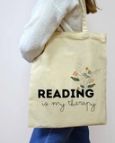 Екошопер BookOpt BK4116 READING is my therapy, бежевий. Зображення №2 Екошопер BookOpt BK4116 READING is my therapy, бежевий. Зображення №2