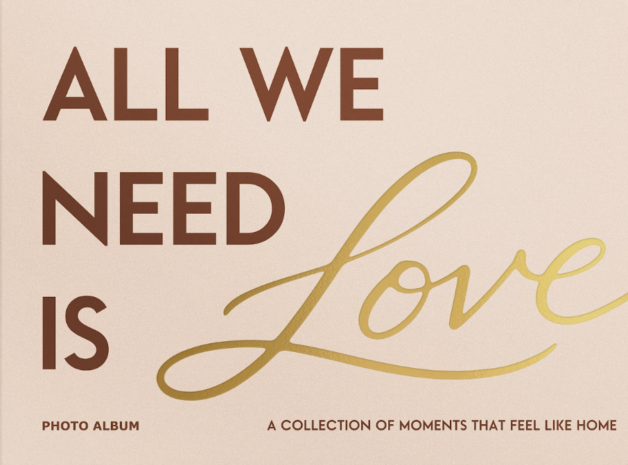 Фотоальбом A4 «All we need is love» бежевый