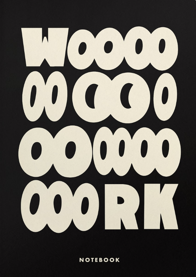 Блокнот «WOOOOOORK» черный Блокнот «WOOOOOORK» черный