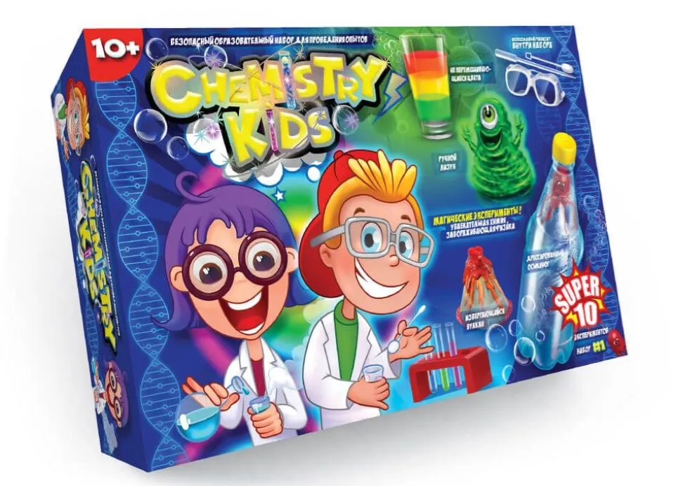 Chemistry Kids Набір для проведення дослідів 4 види CHK-01-01U Chemistry Kids Набір для проведення дослідів 4 види CHK-01-01U